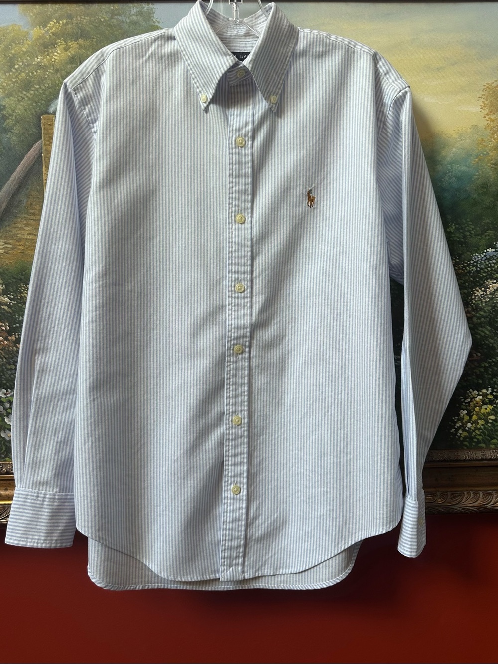 Ralph Lauren Blue University
Stripe Oxford Long Sleeve Shirt Women's Size 2 - Picture 3 of 12